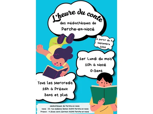 L'heure du conte à la Médiathèque de Nocé