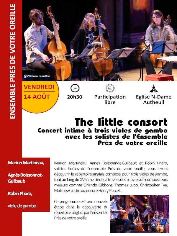 P'tit festival d'Autheuil : Concert avec l'ensemble Près de votre oreille