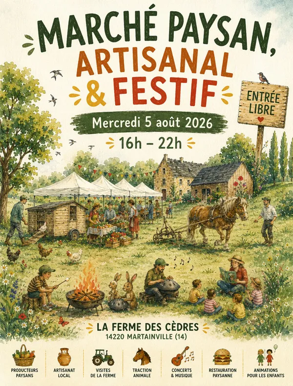 Marché paysan et festif à la Ferme des Cèdres