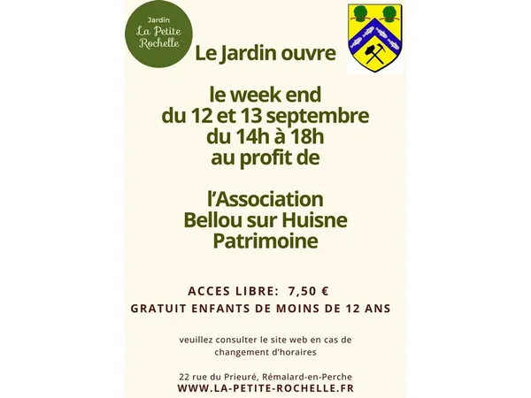 Ouverture du jardin de la Petite Rochelle au profit de Bellou-sur-Huisne Patrimoine