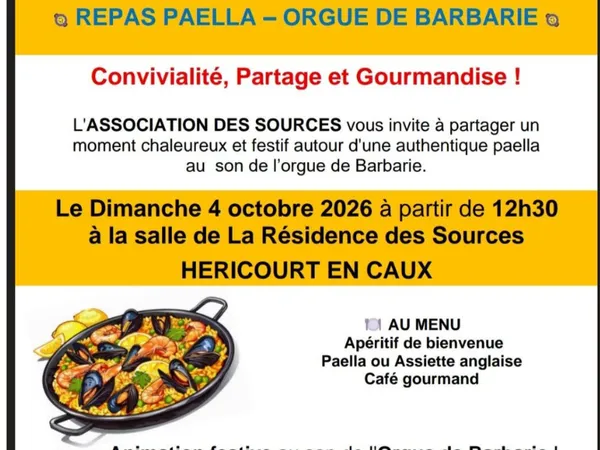 Repas Paella-Orgue de Barbarie