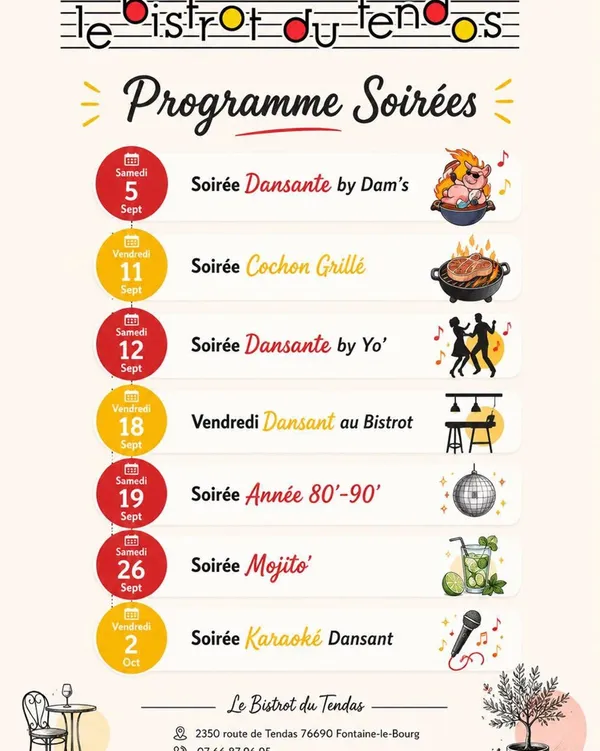 Les Soirées du Bistrot du Tendos