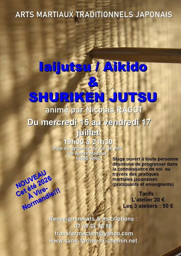 Stage : Arts martiaux traditionnels japonais à Vire Normandie