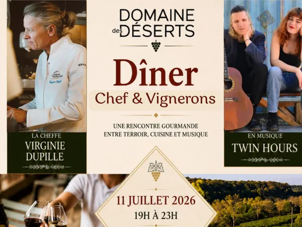 Dîner Chef et Vignerons au Domaine des Déserts