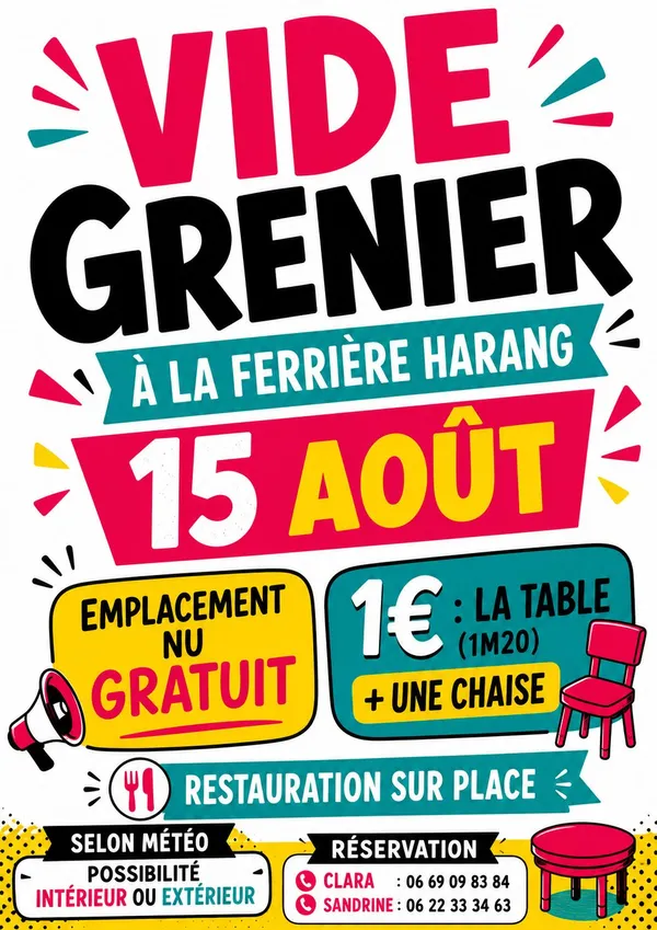 Vide-grenier à La Ferrière-Harang