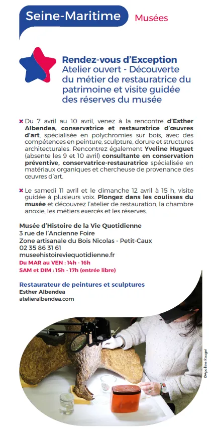 Atelier ouvert « A la découverte du métier de restaurateur.trice du patrimoine »