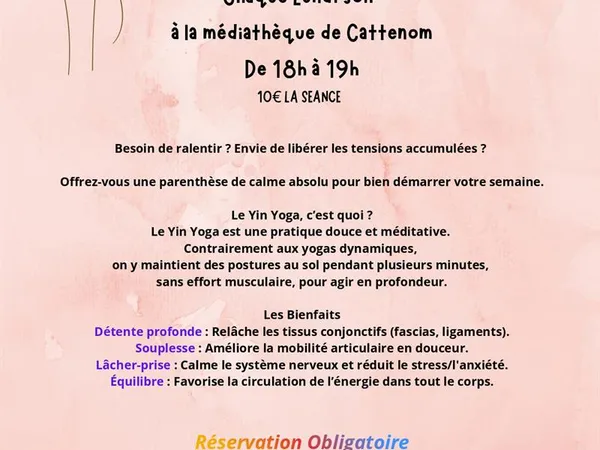 Séance de Yin Yoga avec Sylviane Tormen