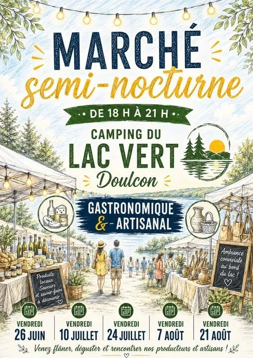Marché semi-nocturne au Lac Vert