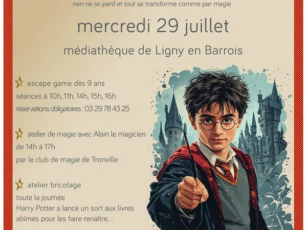 La magie d'Harry Potter - escape game et ateliers