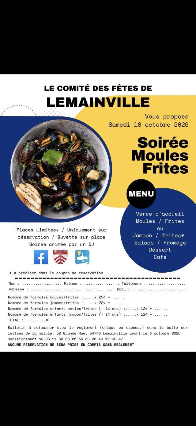 Soirée moules-frites