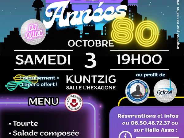SOIRÉE ANNÉES 80 CARITATIVE