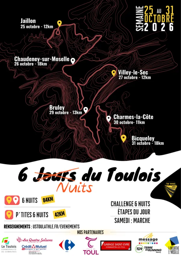 Les 6 Nuits du Toulois - Course à pied nocturne