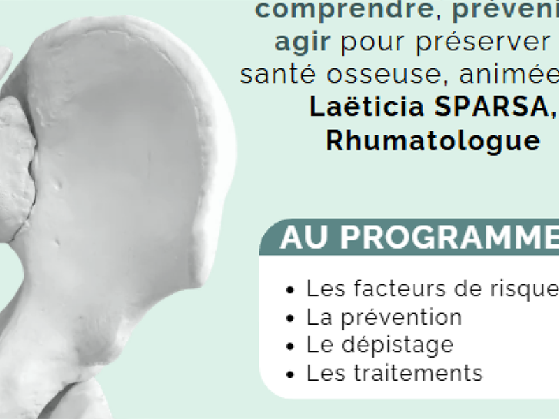 Conférence - L'ostéoporose, parlons-en!