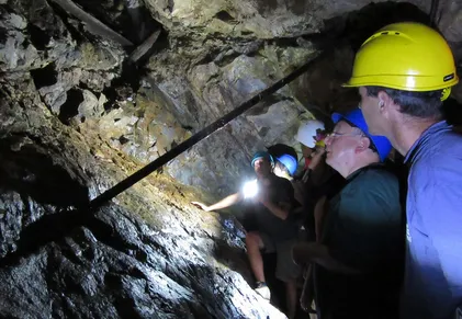 Visite des mines de fer