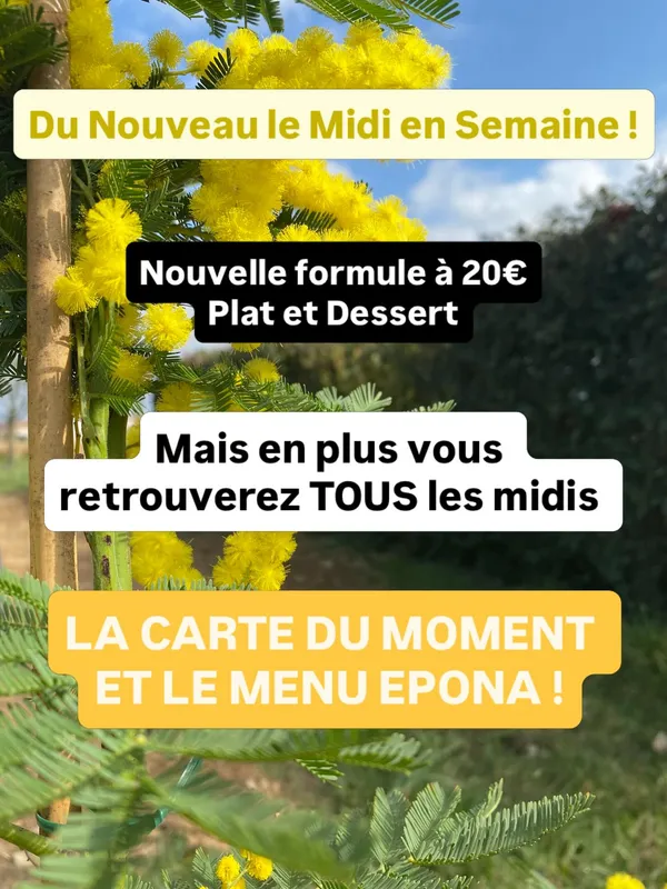Du nouveau le midi en semaine au restaurant Epona !