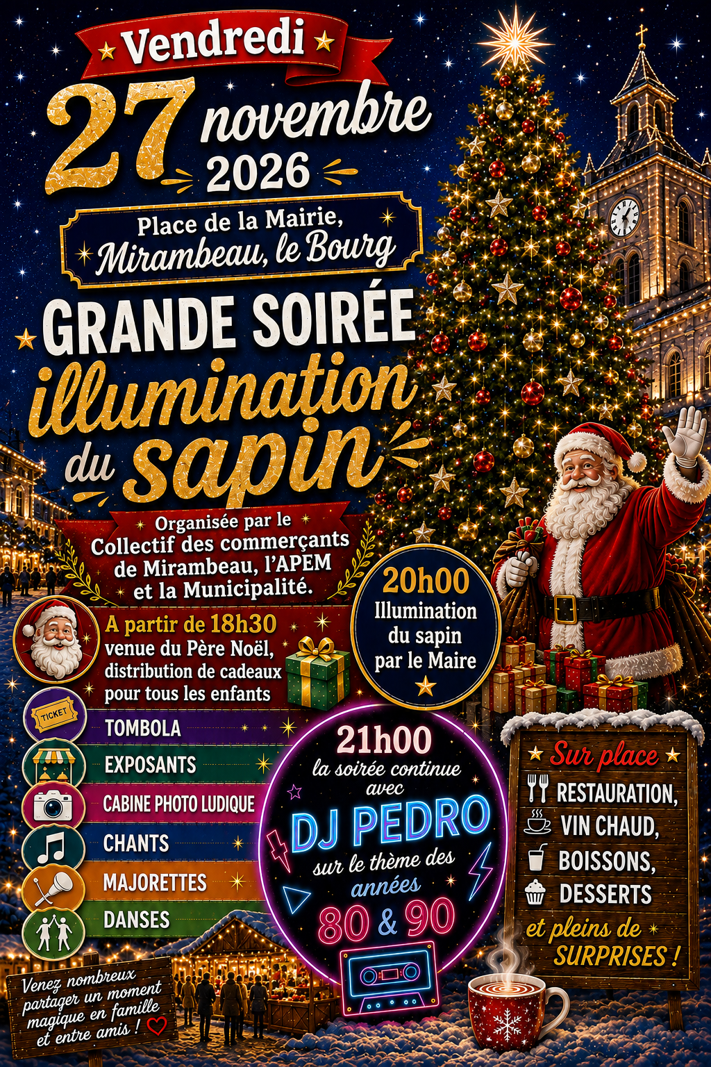 Illumination du sapin de la commune