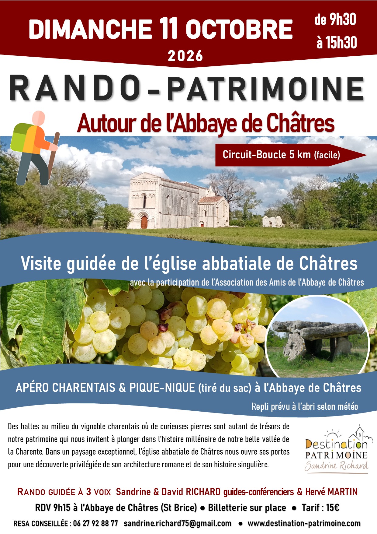 Rando patrimoine autour de l'Abbaye de Châtres | Par Sandrine Richard