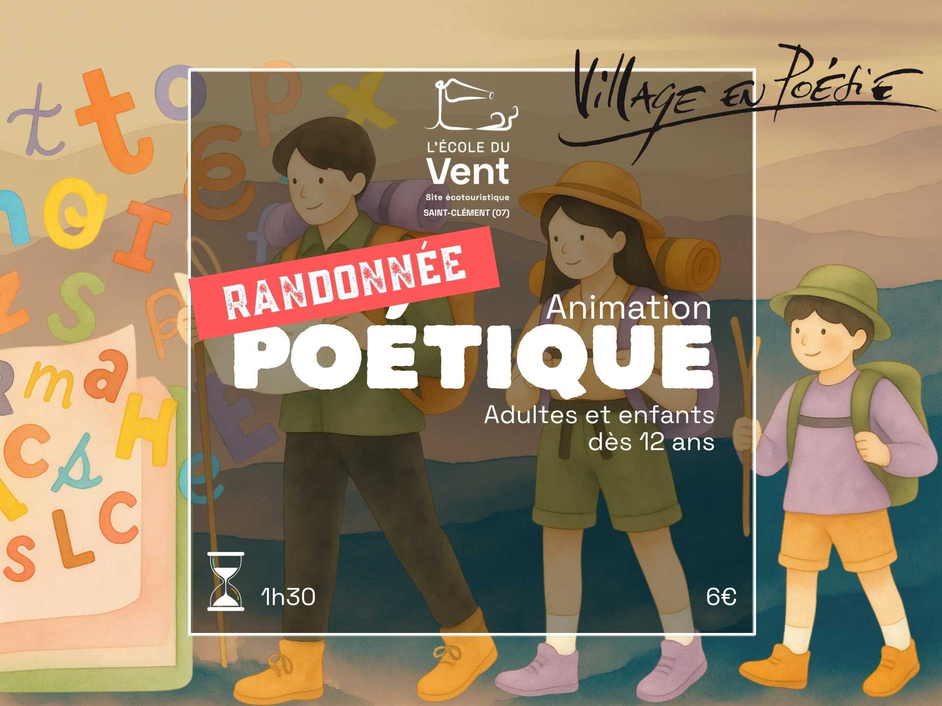 Randonnée poétique et visite de l'École du vent