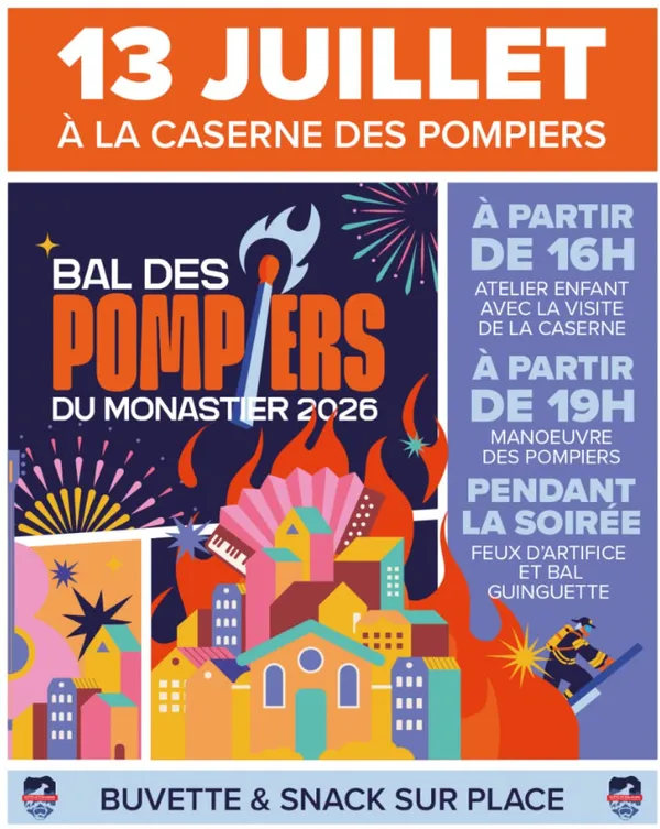 Bal des pompiers et feu d'artifice