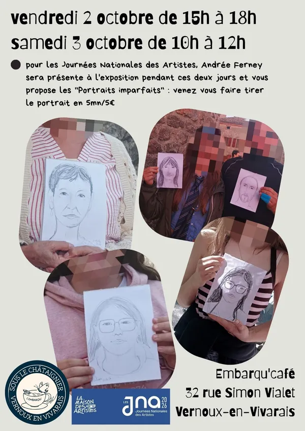 Journées Nationales des Artistes - Visite de l'exposition d'aquarelles et de pastels d'Andrée Ferney