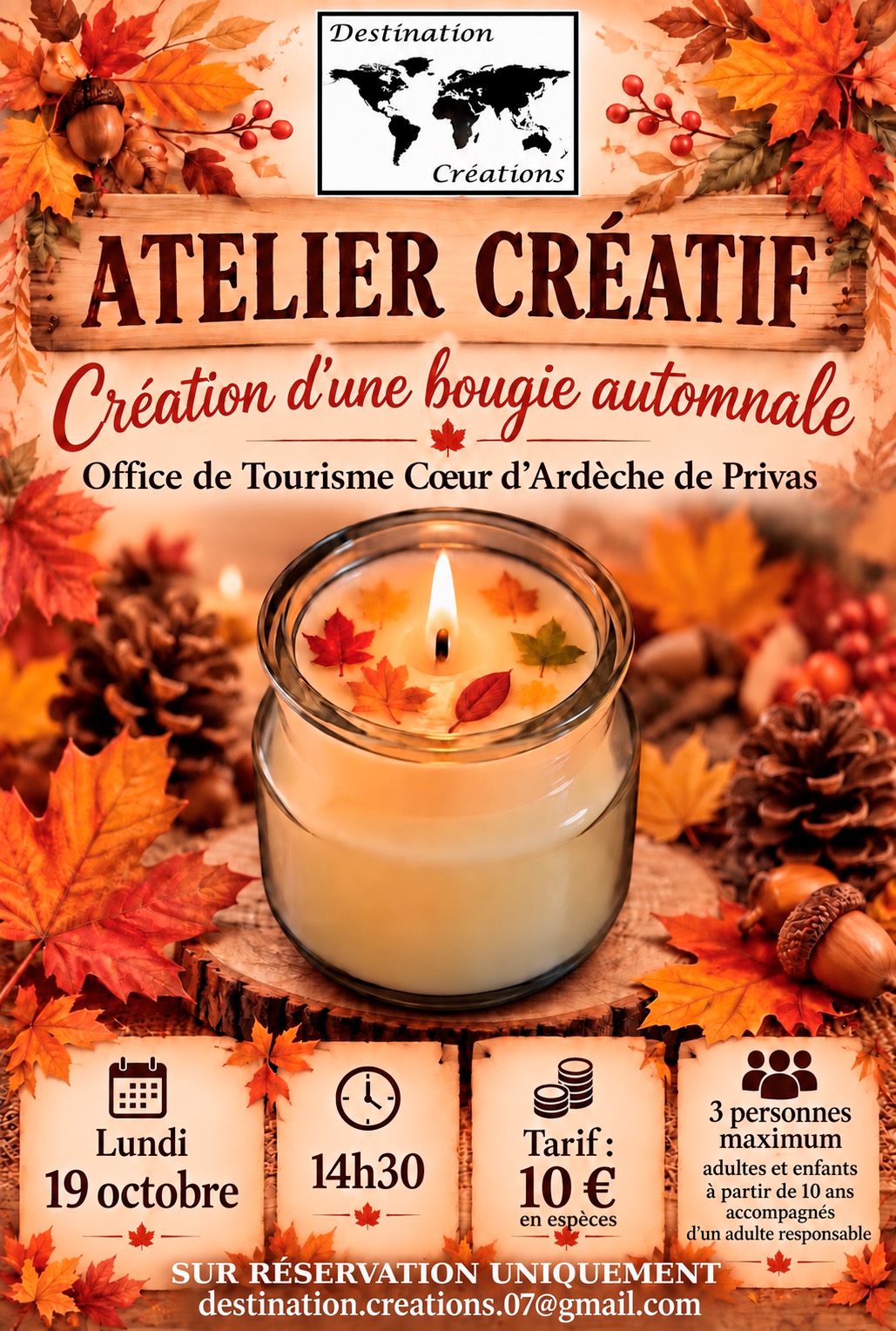 Atelier "Création d'une bougie automnale"