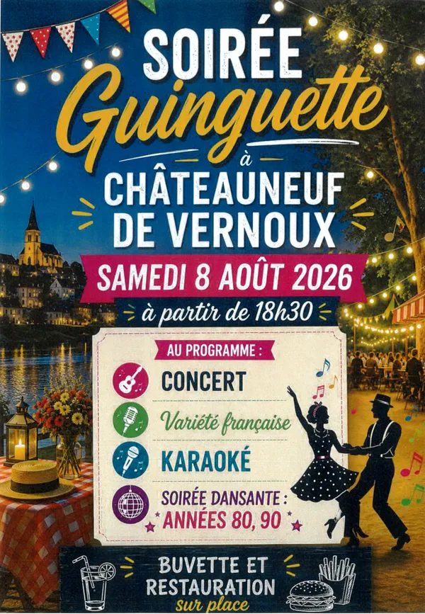 Soirée "Guinguette" (soirée dansante avec concert et karaoké)