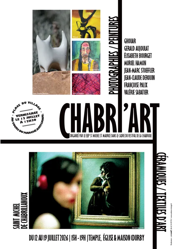 Exposition collective "Chabri'Art" (peintures, photographies, poteries et créations textiles)