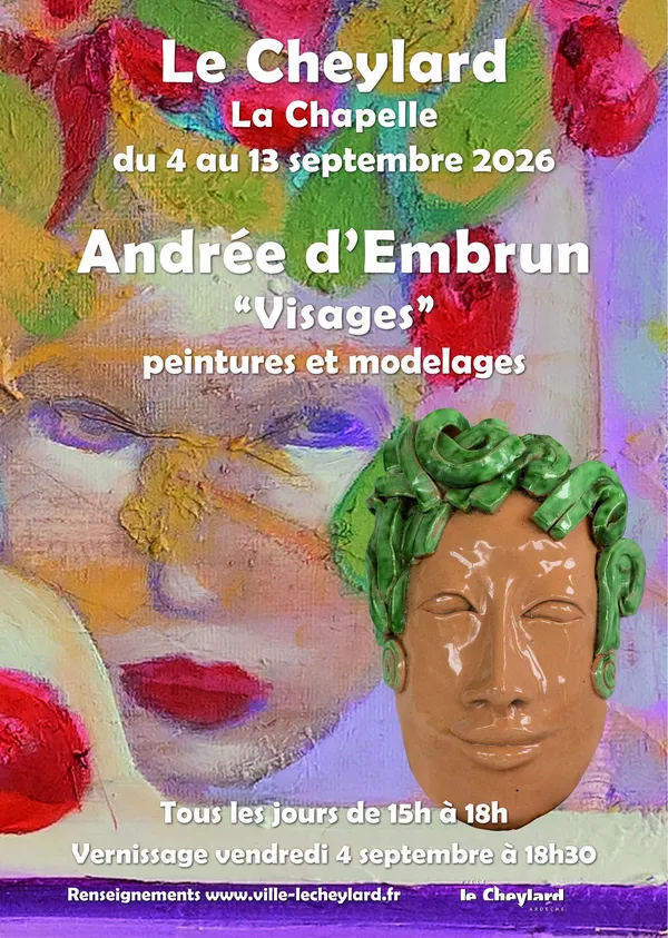 Vernissage de l'exposition "Visages" : peintures et modelages