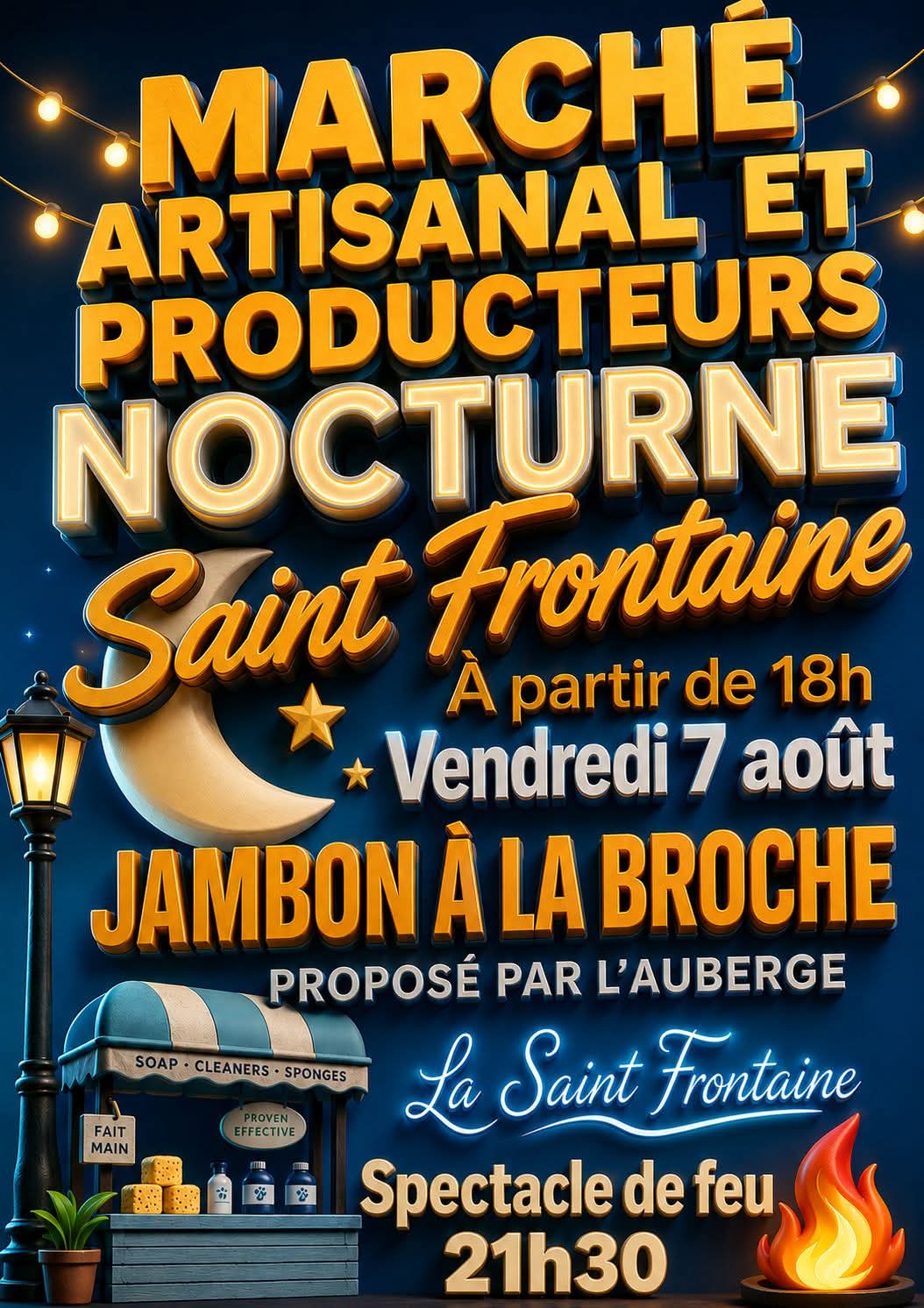 Marché nocturne & spectacle de feu