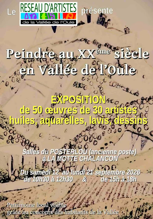 Exposition 50 œuvres/30 artistes à La Motte-Chalancon