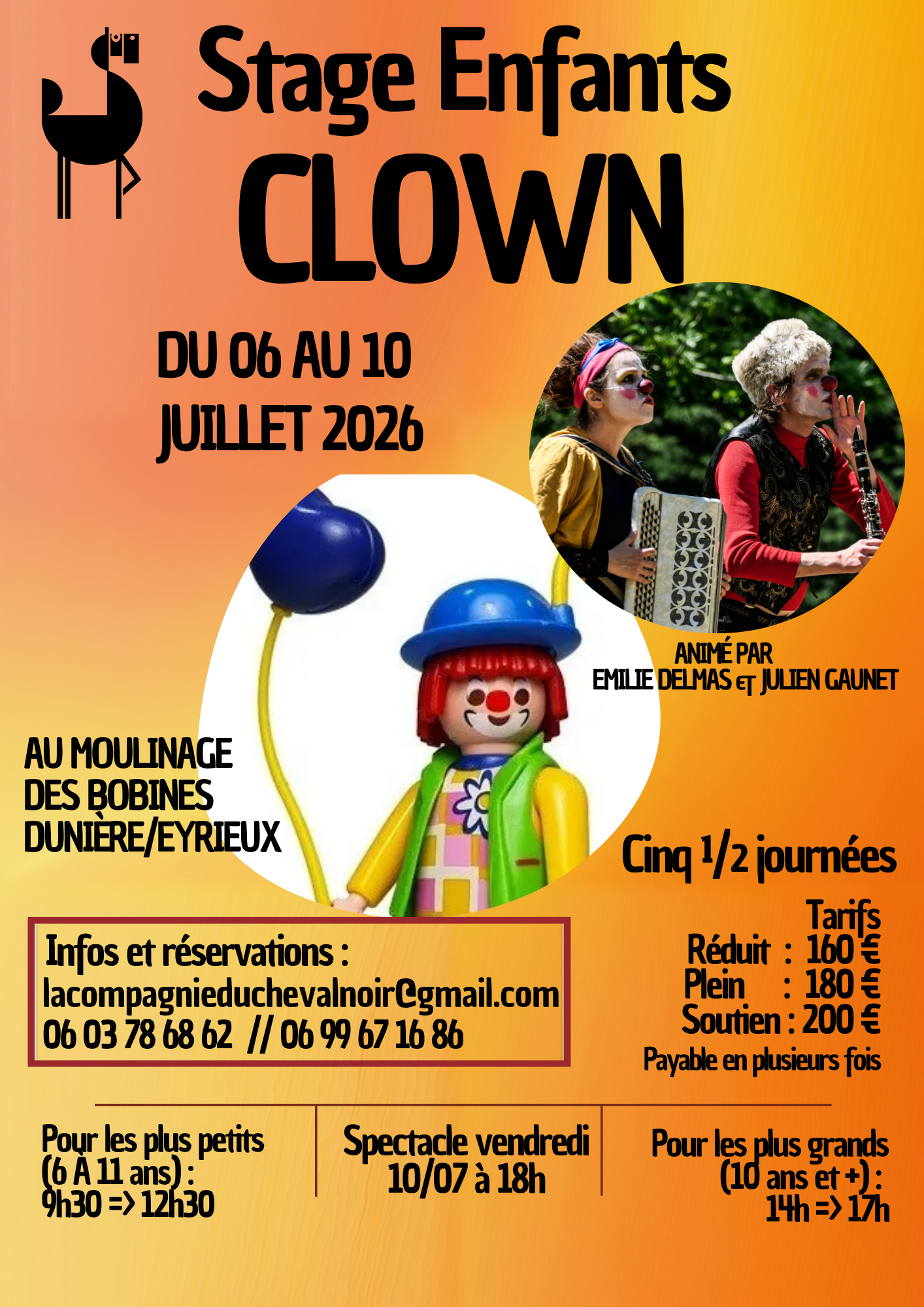 Stage "Clown" pour ados à partir de 10 ans | 5 demi-journées
