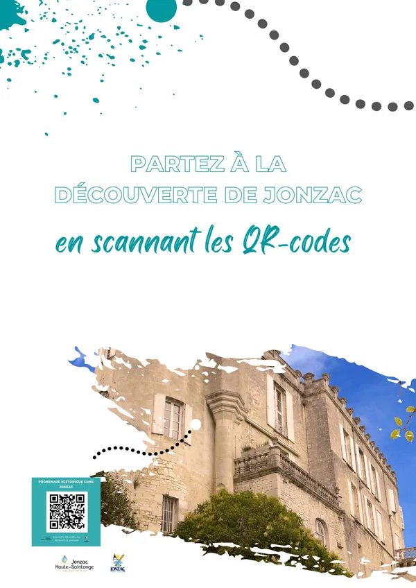 Promenade historique dans Jonzac depuis un smartphone