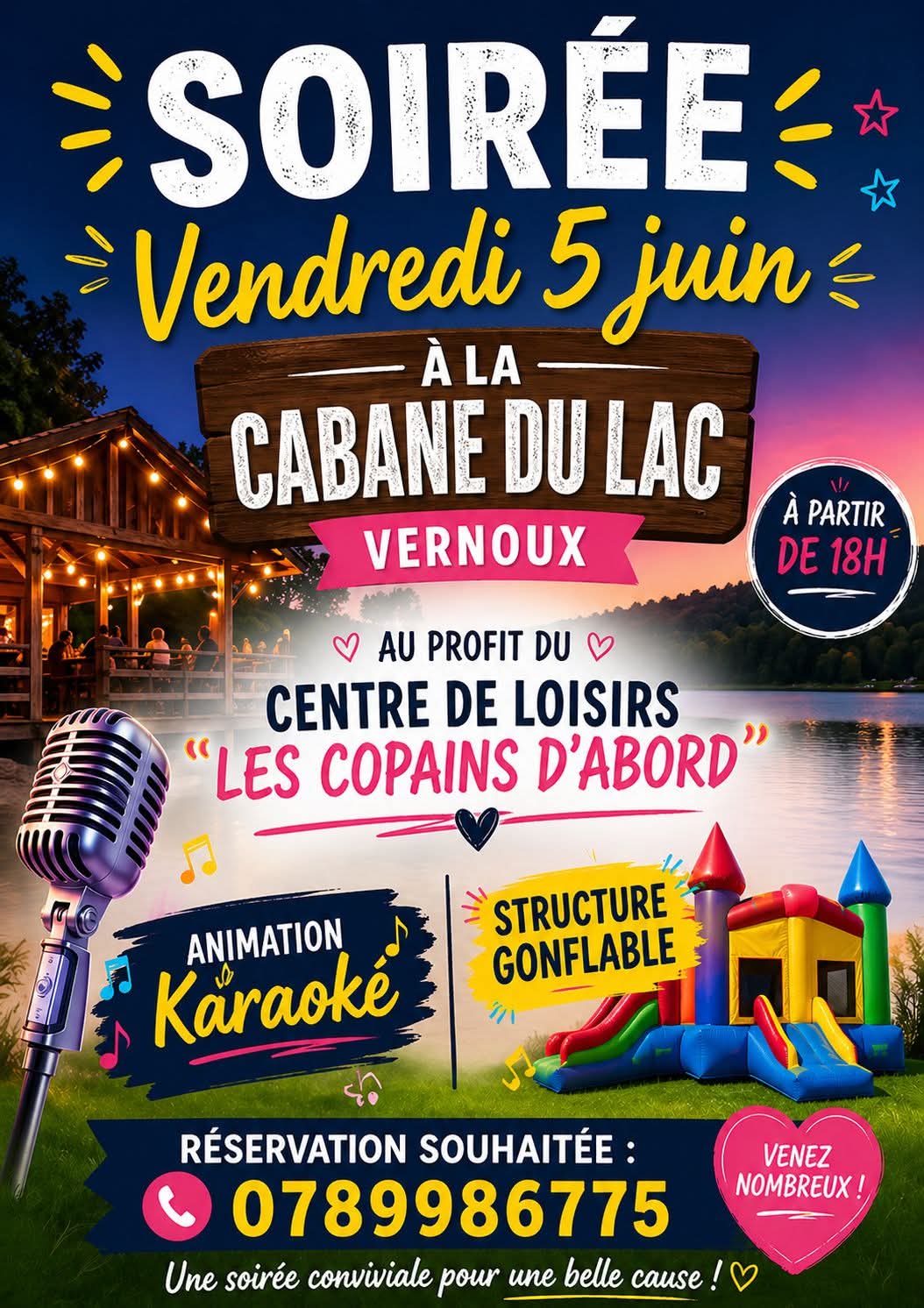 Soirée conviviale au profit du centre de loisirs "Les copains d'abord" (karaoké)
