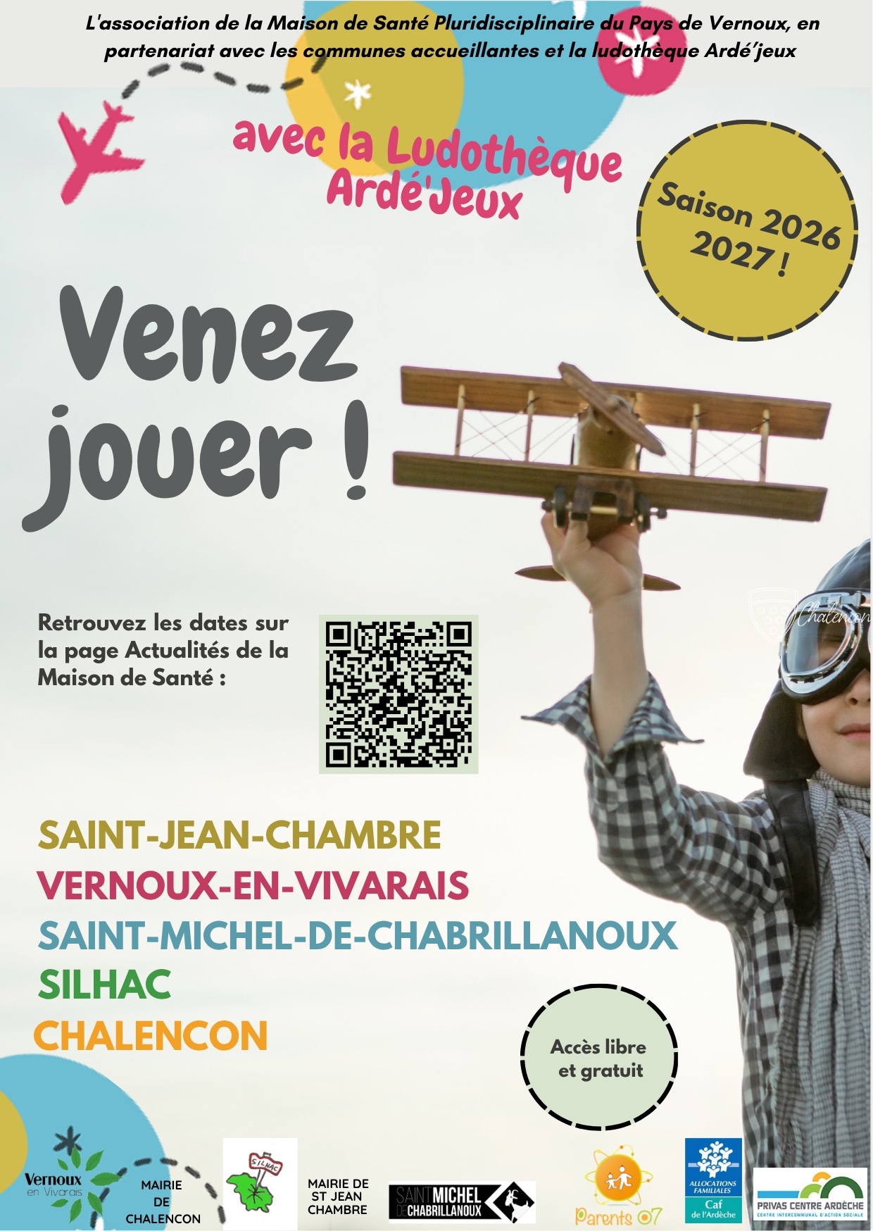 "Venez jouer !" : animations ludiques et espace de jeu proposés par la ludothèque Ardé'jeux