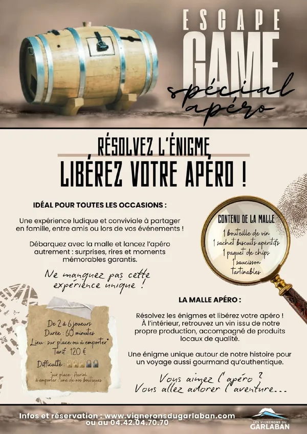 Escape Game "libérez votre apéro"
