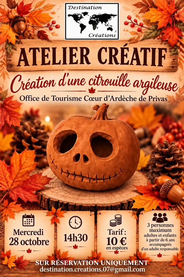 ANNULÉ - Atelier "Création d'une citrouille argileuse"
