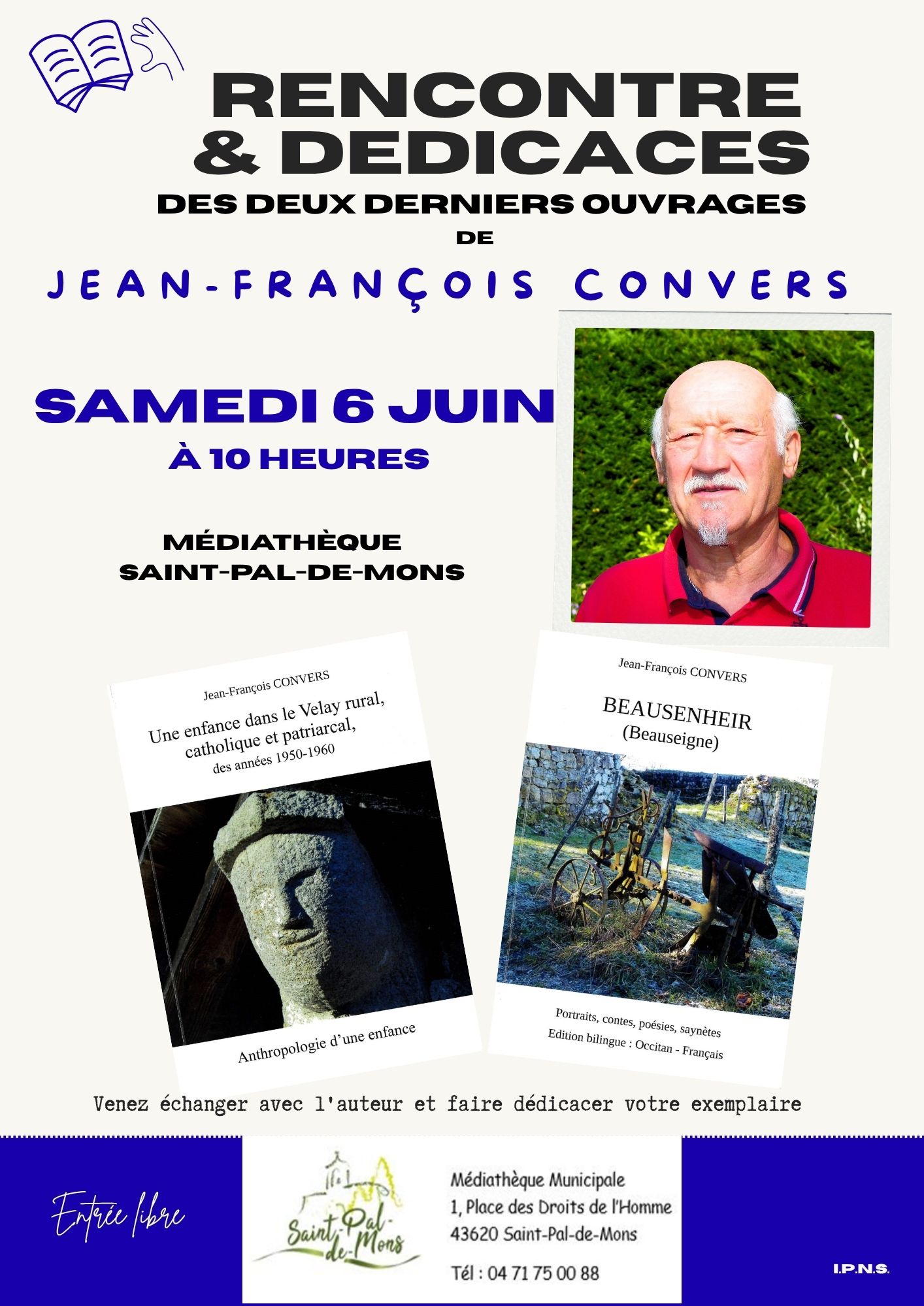 Rencontre et dédicace avec Jean-François CONVERS