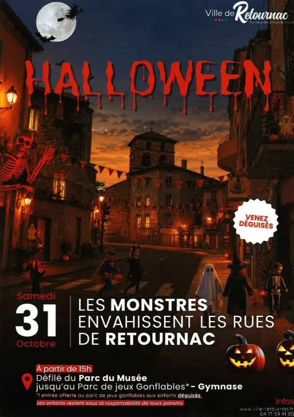 Les monstres envahissent les rues de Retournac pour Halloween