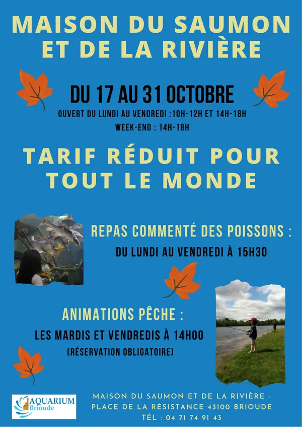 Vacances de Toussaint avec la Maison du saumon et de la rivière