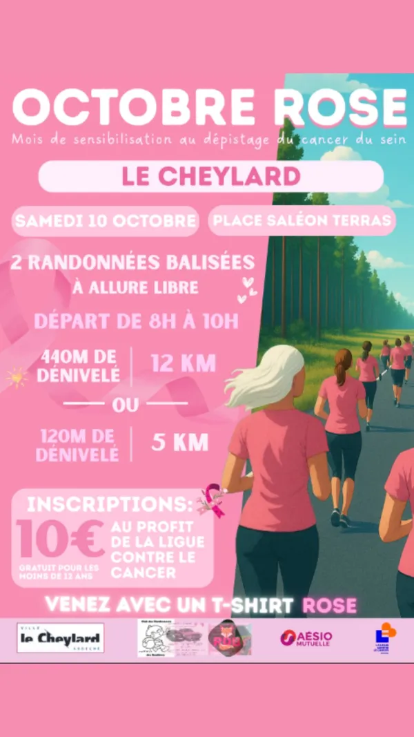 Randonneurs des Boutières : Randonnées pour "Octobre Rose"