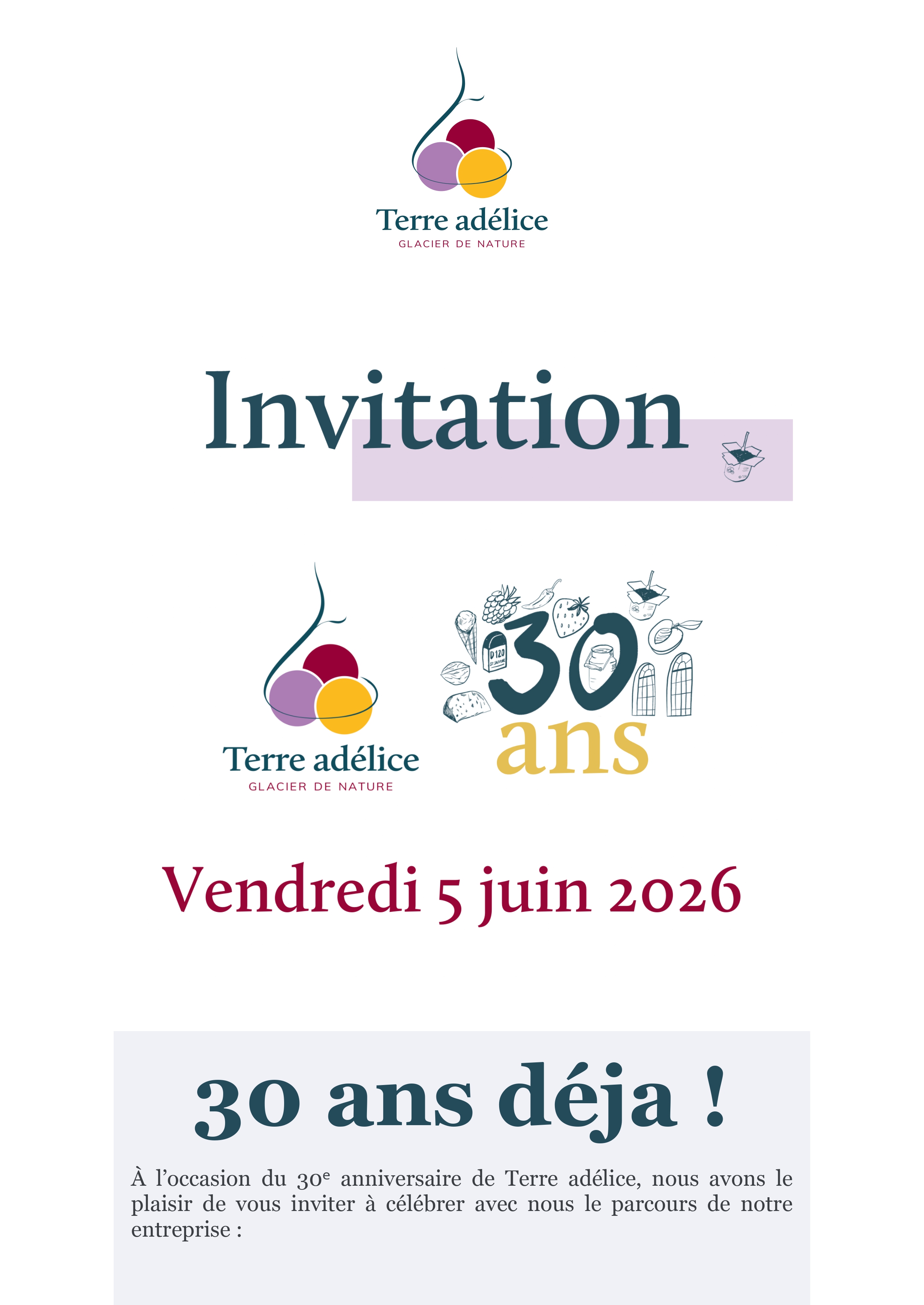30 ans de Terre Adélice