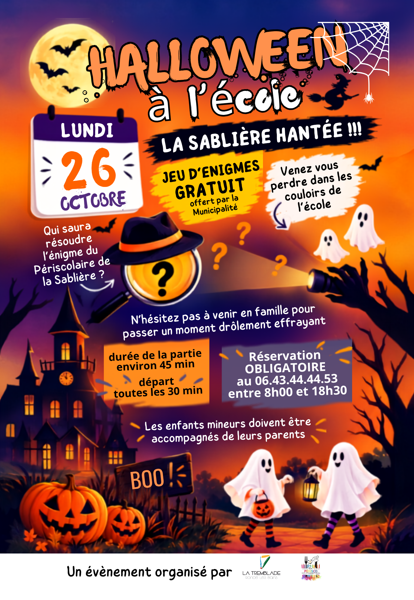 Halloween à l'école, la Sablière hantée !