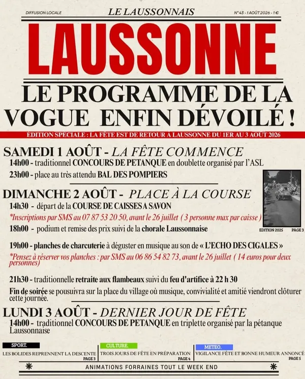 Vogue annuelle de Laussonne
