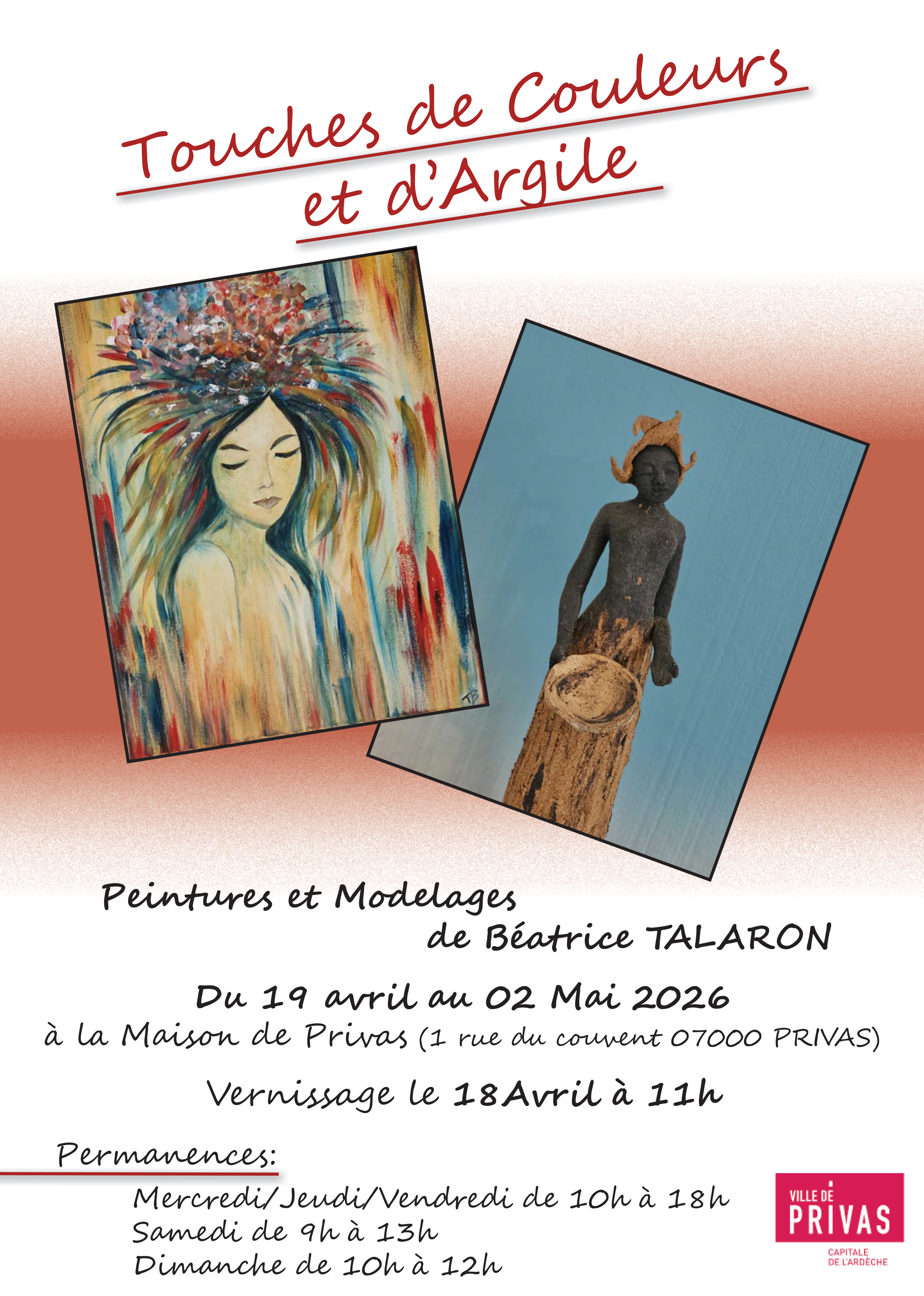 Exposition : Touches de couleurs et d'argile