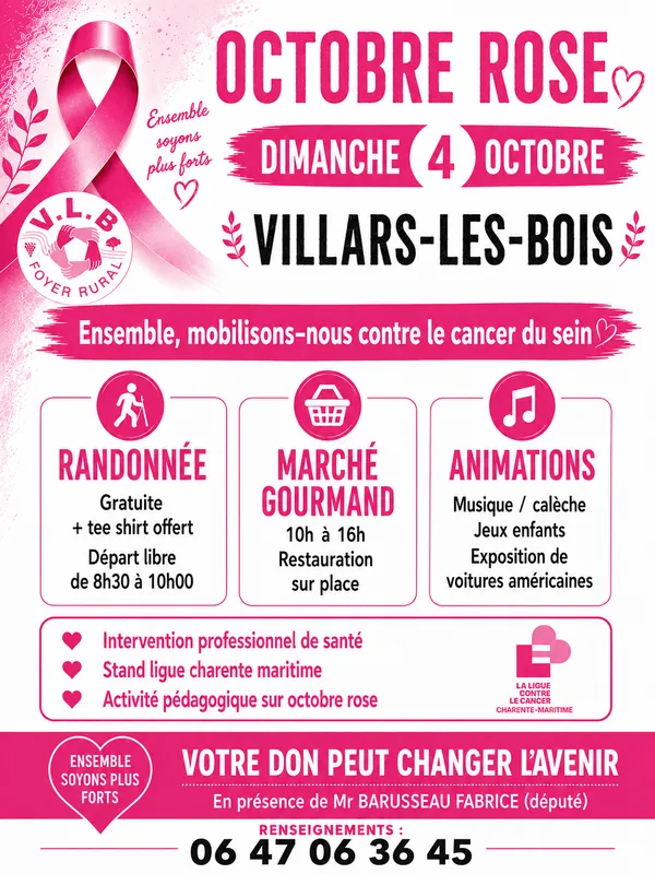 Octobre Rose à Villars-les-Bois