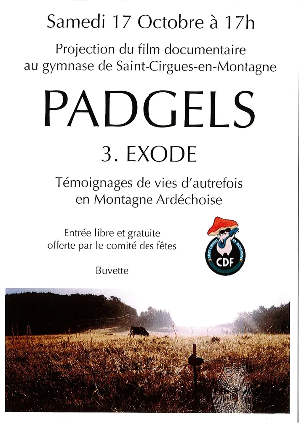 Diffusion film " Padgels Partie 3 : Exode "
