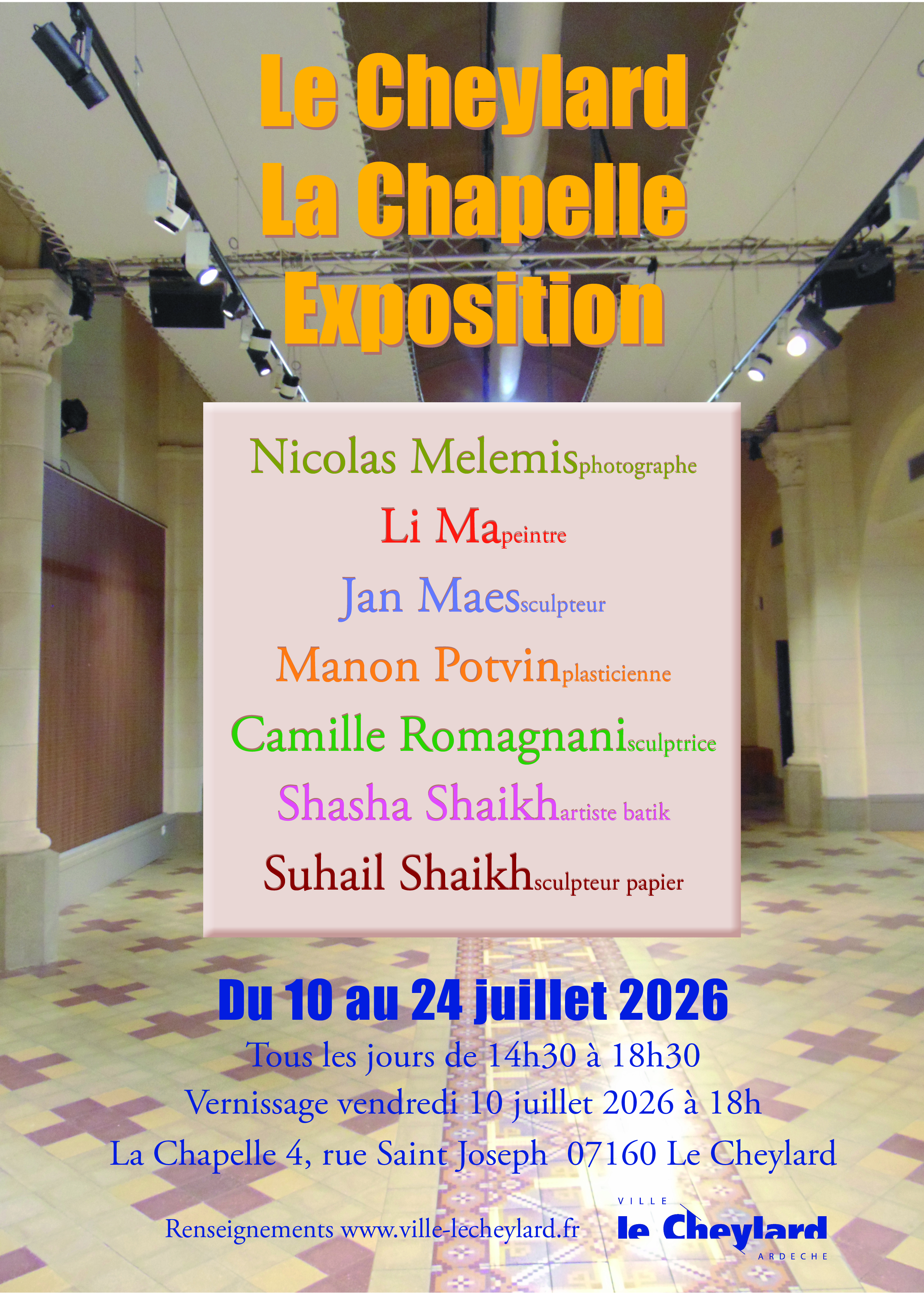 Vernissage de l'exposition "sculptures, photos, peintures"