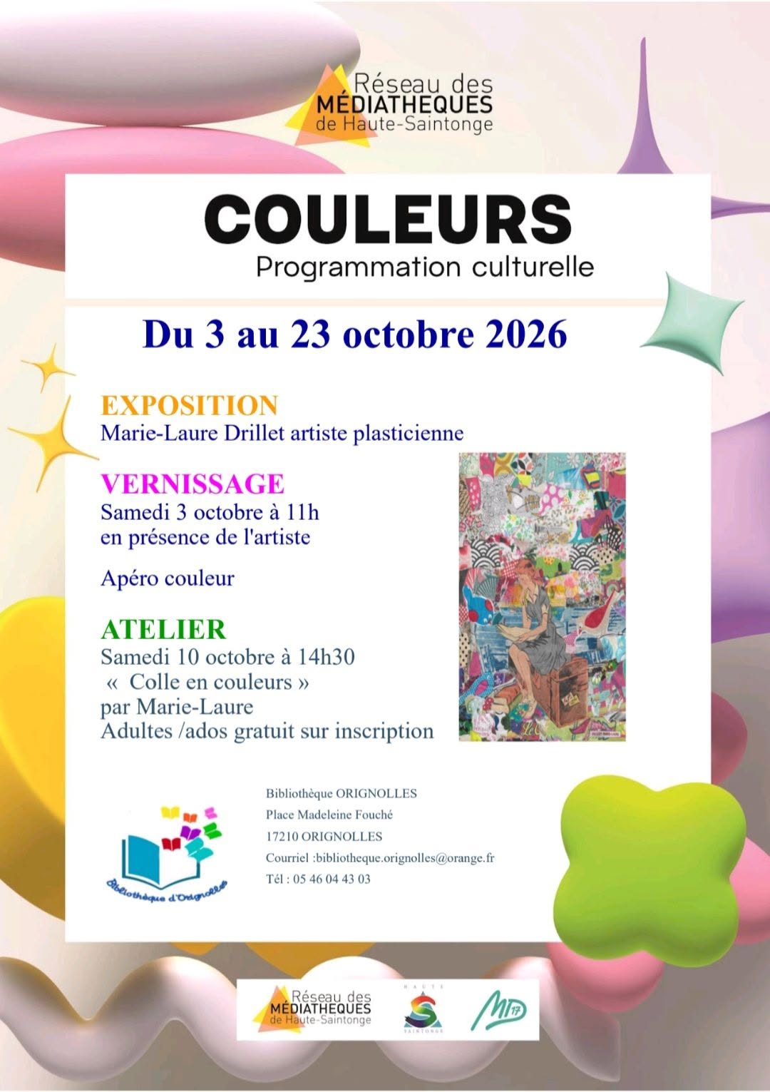 Exposition, vernissage et atelier de Marie-Laure Drillet