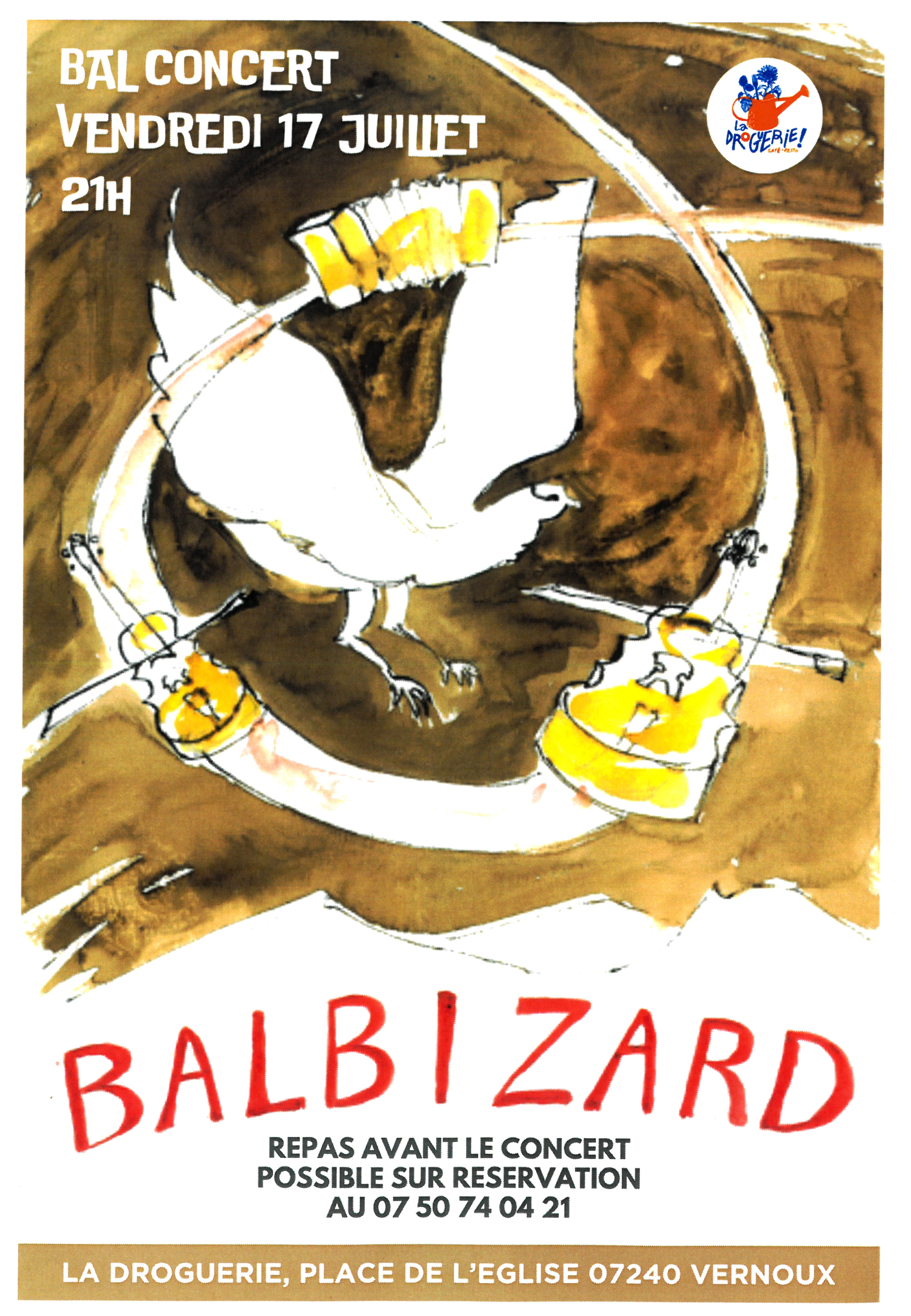 Concert du groupe "Balbizard" (musiques traditionnelles - bal folk)