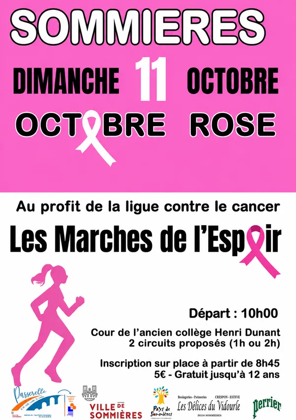 Octobre rose Sommières - Les Marches de l'Espoir